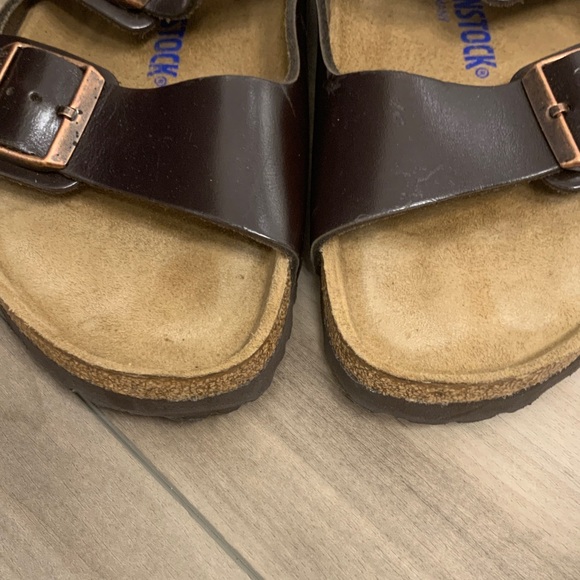 Birkenstock Dark Brown Leather Sandals - Picture 3 of 8
